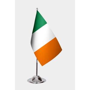 Bandera de Escritorio Personalizada de Irlanda, 3x5 pies, Estilo Bandera, Impresión Digital en Seda o Poliéster para Exhibición - Product Image 1
