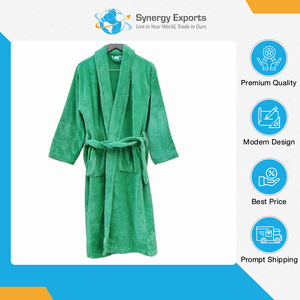 Exportador global que vende la mejor calidad para todas las estaciones Uso 100% Poliéster Fleece Mangas largas Albornoz Batas de baño unisex - Product Image 5