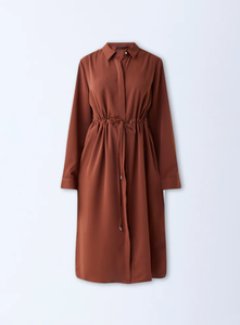 Vestido camisero liso marrón armario - Product Image 5