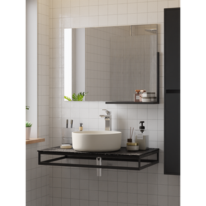 HERA 304SS Countertop Hercules Support <b>Frame</b> Matt <b>Black</b> 80CTF-MB - Product Image 1