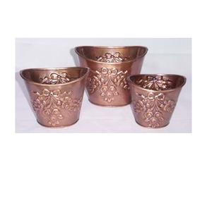 Article de décoration d'hôtel de luxe, finition antique, jardinière élégante, design élégant, grande jardinière décorative en aluminium métallique - Product Image 1