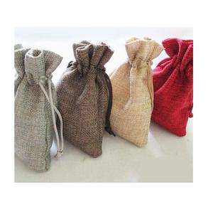 Custom Sizes Set of 12 Natural Jute Canvas Pouch <b>Bags</b> For Shopping Grocery Handmade Pure Material Tote <b>Bags</b> By Factory Suppliers - Product Image 2