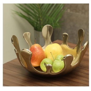 High Quality Handmade Polished Chocolate Serving Bowl Eco-Friendly Unique Design Gold Bowl Dishwasher Safe <b>Dish</b> for Restaurant - Product Image 1