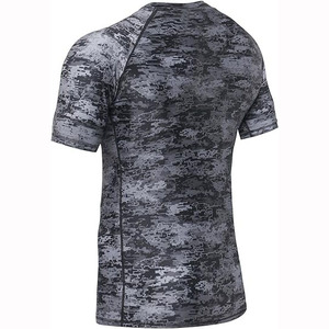 เสื้อรัดกล้ามเนื้อ MMA สำหรับผู้ชาย พิมพ์ลายโลโก้สีตามสั่งด้วยเทคนิค Sublimation คุณภาพสูง ขายส่ง แขนสั้น - Product Image 3