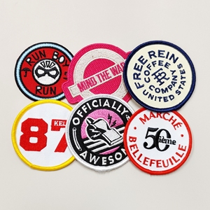 Custom Patches Iron On Personalized Logo Design 3D Embroidery Badges Embroidered Heat Press Patches For Hats Clothes