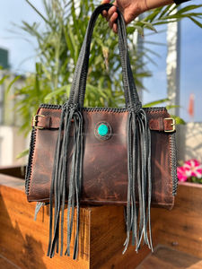 Nouveau véritable fait à la main en cuir de vachette véritable frange sacs fourre-tout vente chaude sacs à bandoulière élégant sac à provisions de luxe pour les femmes - Product Image 4