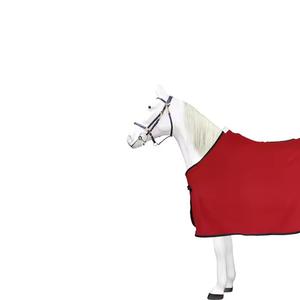 Gran venta de alfombras de caballo con logotipo personalizado, forro polar rojo de poliéster/algodón con carcasa de polialgodón, diseño sólido para uso en primavera e invierno - Product Image 2