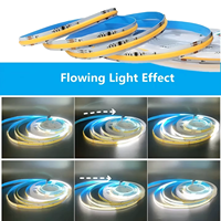 Bande LED COB à eau courante de 10mm Vs Standard - 360 LED/M, 12 W/M, 24V, gradable, coupe de 71.43mm, sans scintillement, CRI90