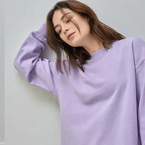 Sudaderas Extra Largas de Algodón de Alta Calidad con Cuello Redondo para Mujer, Invierno, Antiarrugas, Personalizables en la Parte Delantera - Product Image 6