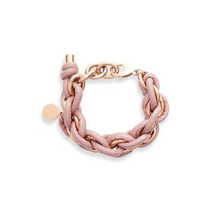 Pulseras de Moda, Pulsera de Cadena Envuelta en Cuero en Múltiples Colores - Product Image 1