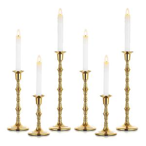 Vintage Gold Tall Metal <b>Taper</b> <b>Candle</b> Holders for Wedding and Christmas Tabletop Handmade Available <b>Candle</b> <b>Taper</b> - Product Image 2