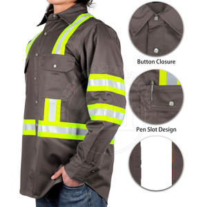 Camisas de Soldadura FR para Hombre con Logotipo Personalizado, Nuevo Estilo, Servicio OEM, Alta Calidad, Resistentes al Fuego y al Agua, Resistencia al Calor de 250-400 °C - Product Image 4