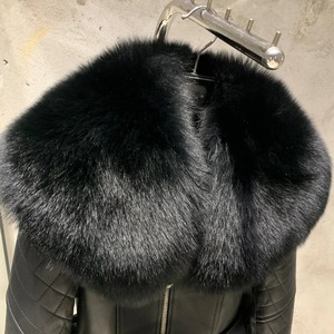 Women Fur Collar Leather Jackets Autumn Warm Lady Genuine Sheepskin Coats with Natural Fox Fur Collar - Product Image 2