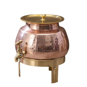 Distributeur d'eau en cuivre massif pour exportation en gros, capacité supérieure à 6 L, compatible lave-vaisselle, résistant à la chaleur, logo personnalisé - Product Image 4