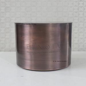 Récipient de pot à bougie en cuivre de luxe antique gravé avec logo personnalisé vases vides pour la fabrication de bougies bocaux en laiton en acier inoxydable - Product Image 3