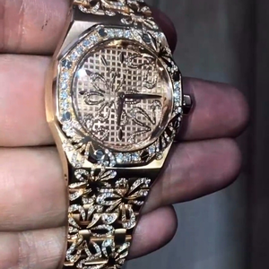 นาฬิกาโมอิสซาไนต์แบบฝังเพชรสีขาวใสสำหรับผู้ชาย กำลังเป็นที่นิยม คุณภาพดีที่สุด ราคาขายส่ง - Product Image 2
