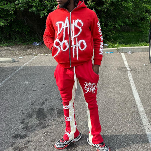 Custom <b>Women's</b> Track Suit Embroidery Tracksuits for <b>Women</b> Zip up Hoodie and <b>Sweatpants</b> Set - Product Image 1