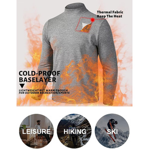 OEM <b>Men's</b> High Performance Lightweight Compression Long Sleeve Shirt Breathable <b>Base</b> <b>Layer</b> for Training Fitness Printed Technics - Product Image 2