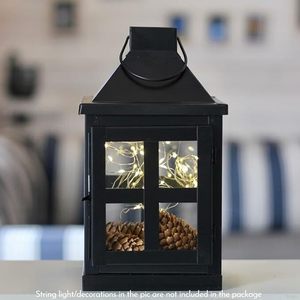 Antique Inspired Black Lantern <b>Tea</b> <b>Light</b> Holder with Classic Charm Weathered Lantern <b>Tea</b> <b>Light</b> Holder for Soft Romantic <b>Light</b> - Product Image 5