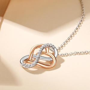 Collar Jeulia You Complete Me con Corazón Infinito en Plata, Regalo Romántico de Moda - Product Image 6