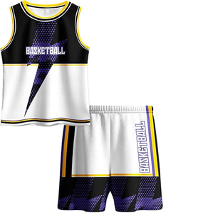 Maillots de basket-ball pour garçons et filles, ensembles de maillots en mesh sans manches, uniformes d'entraînement sportif pour les jeunes - Product Image 1