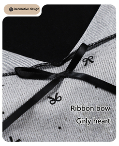 Calidad superior Tendencia Verano Nuevo Venta caliente Manga larga Mujer Sólido Elegante Frente Logo Pijamas - Product Image 6