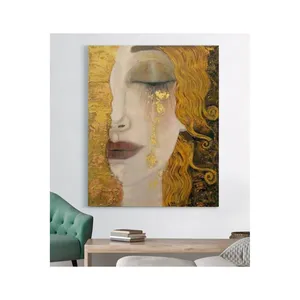 Impression sur toile inspirée de Fida Klimt, Larmes dorées - Product Image 6
