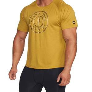 Camiseta de entrenamiento holgada para hombre Kurt-Gold Transpirable de secado rápido Ropa deportiva sostenible Camisa de gimnasio ecológica Ropa de gimnasio dorada - Product Image 6