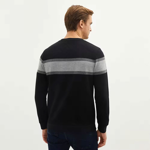 Pull à manches longues pour hommes, sweat-shirt col rond, sweat-shirts Offre Spéciale hiver en polyester et coton teints en couleur unie pour hommes, nouvel arrivage - Product Image 2