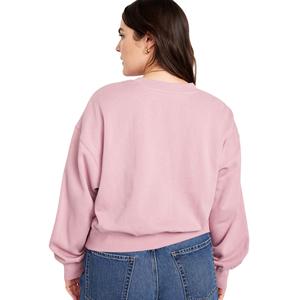 Cuello Redondo Manga Larga Completa Loose Fit Moda Casual Mujer Sudaderas Multicolor Primavera Otoño Sólido Básico Crop Tops - Product Image 4