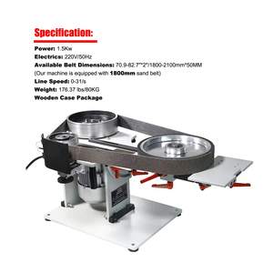 Lijadora de Banda de Velocidad Variable de 2HP, de Alta Resistencia, 71-83 x 2 Pulgadas, Máquina Afiladora de Cuchillas, 3 Funciones de Pulido, Convertidor de Frecuencia Multifunción - Product Image 3