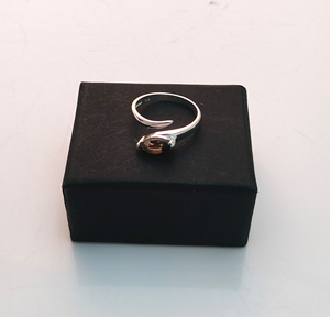 Bague en argent sterling 925 à la mode Smokey Marquise pierres précieuses diamant pierre principale déclaration pour les mariages fêtes de femmes réglage de lunette - Product Image 3