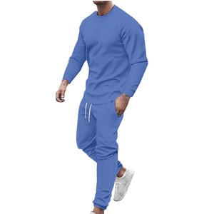 Personalizado de alta calidad en blanco de cuello redondo fabricante de peso pesado Fitness sudaderas y pantalones de chándal Jogging Set Unisex - Product Image 1