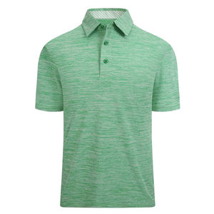 Chemises de golf pour hommes à manches courtes de haute qualité OEM, tricotées, imprimées, respirantes, à séchage rapide, en polyester et élasthanne - Product Image 1