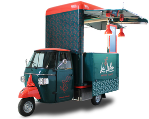 Tricycle Électrique Food Truck, Chariot de Restauration Mobile à Trois Roues, Résistant à la Rouille, Garantie 5 Ans, Camionnette de Restauration Ambulante de 3 m pour Café et Aliments - Product Image 4