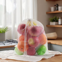 Sac filet portable en nylon écologique, tailles et compartiments personnalisables, lavable, recyclable, multi-usages, pour emballage promotionnel de cosmétiques