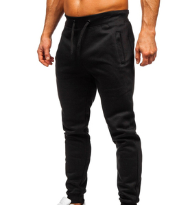 Wholesale <b>Men's</b> Winter Tracksuit with Rhinestone Zipper Hoodie & <b>Trouser</b> Two-Piece Sportswear Set Custom Logo 100% Cotton - Product Image 6