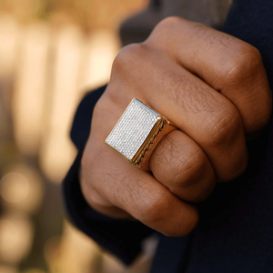 Diamante de moissanita personalizado de lujo de oro macizo de 18 quilates para hombre, fiesta de compromiso totalmente helado, aniversario, moda IGI, aleación de piedras preciosas - Product Image 2