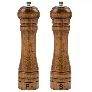 Outil d'herbes et d'épices en bois de qualité supérieure salière et poivrière ustensiles de cuisine accessoires d'hôtel bois naturel fait ensemble de 2 - Product Image 4