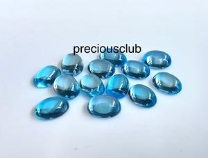 Topacio azul suizo natural cabujón ovalado 4x6mm a 6X8mm facetado-suelto Topacio Azul suizo corte ovalado - Product Image 3