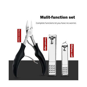 Premium <b>Professional</b> Multi-Purpose Lightweight Reusable 4 1 <b>Nail</b> Grooming Tool <b>Kit</b> Single Spring Bag for Manicure Stainless - Product Image 4