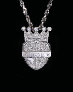 จี้เพชร VVS Moissanite สีเงิน925หรูหราไม่ซ้ำใครออกแบบได้เองสำหรับผู้ชายและผู้หญิงเสน่ห์สไตล์ฮิปฮอป - Product Image 4