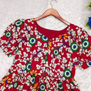 Ce magnifique maxi en coton doux réalisé avec le magnifique mélange d'impression Kalamkari - Product Image 2