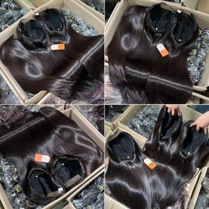 Prix usine Perruque de cheveux vietnamiens sans colle Full HD Lace Perruques Faisceaux de cheveux humains Os Extensions de cheveux raides - Product Image 5