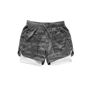 New Latest OEM Low Price Wholesale Custom Casual Quick Drying Double <b>Layer</b> Shorts Gym Workout Active Shorts With Pockets for Men - Product Image 1