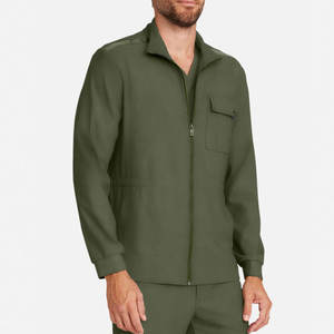 Chaqueta de fregado de hospital de algodón de calidad superior-Top de fregado médico unisex hecho a medida más vendido - Product Image 3