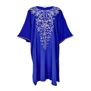 Caftán de fiesta de Dubái, vestido de boda marroquí moderno, mangas acampanadas de trabajo con cuentas a mano, caftán de Dubái exclusivo - Product Image 1