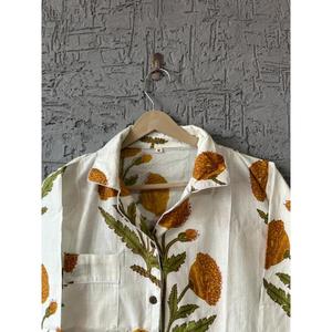 Conjunto de ropa de noche de algodón indio Pj, traje de noche de algodón suave, conjunto de pijama estampado a mano, ropa de dormir para mujer, vestido de dormir - Product Image 4