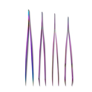 Pinzas para pestañas con logotipo personalizado hecho en Pakistán, 45, 75, 90 grados, aplicador puntiagudo Nano, pinzas de belleza de acero inoxidable - Product Image 3