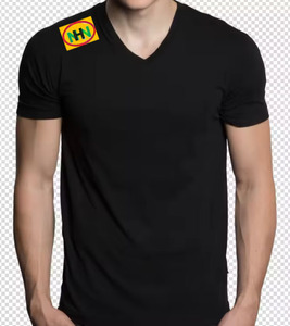 High Quality Polyester/Cotton Men Blank Breathable V-Neck <b>T</b>-<b>Shirts</b> Custom Printing Logo <b>Muscle</b> <b>Fit</b> White <b>T</b>-<b>shirt</b> Bangladesh - Product Image 3